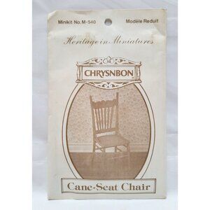 Chrysnbon Cane-Seat Chair Vintage Minikit No M-540 Heritage In Miniatures